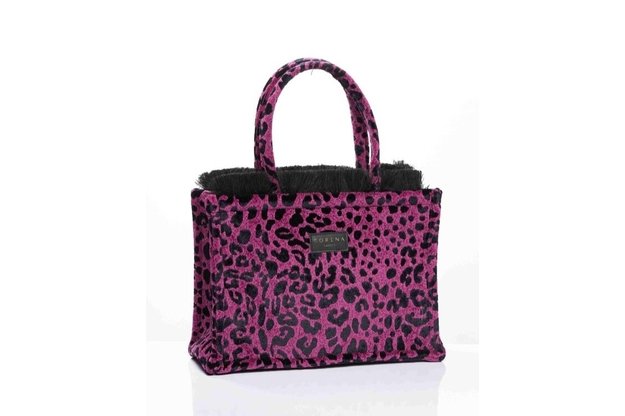 Tote krepšys Leopard Velvet Magenta 1