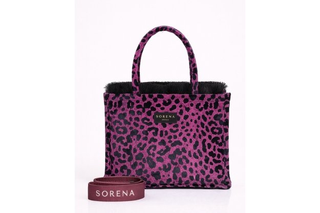 Tote krepšys Leopard Velvet Magenta 2
